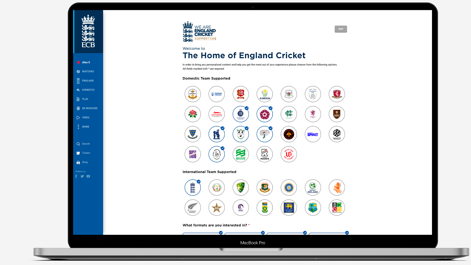 Elevating the User Preference flow for England and Wales Cricket Board